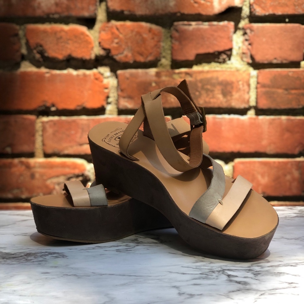Lucky Brand Tan Platforms